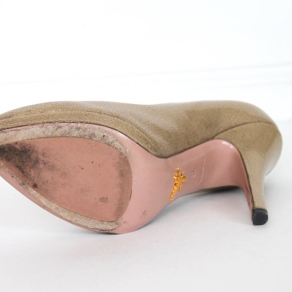 PRADA 37 platform heels Cracle Brush - Picture 3 of 12